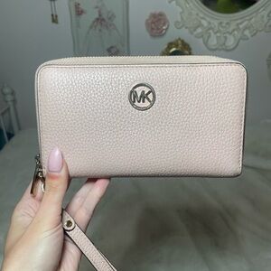 Michael Kors pink wristlet